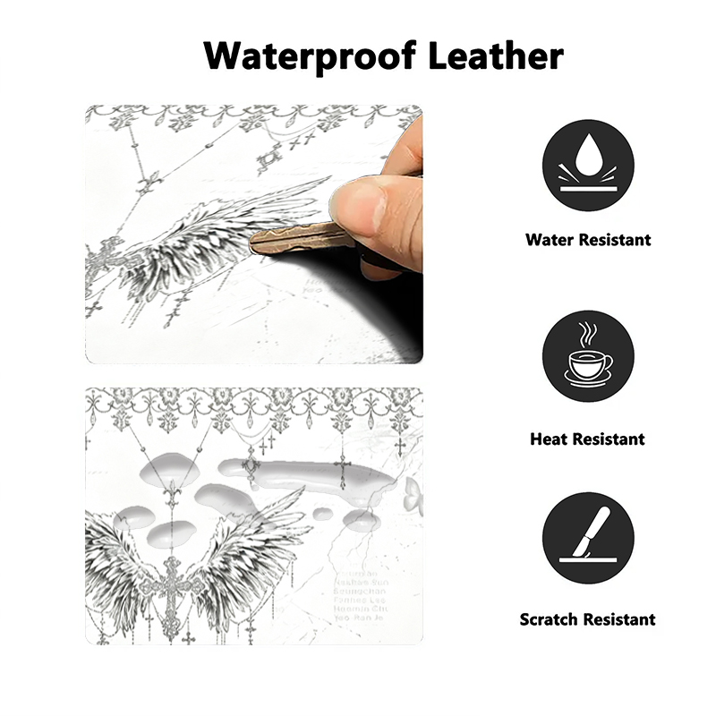 Leather Mousepad Black White A - Gaming Accessories Aesthetic review and price