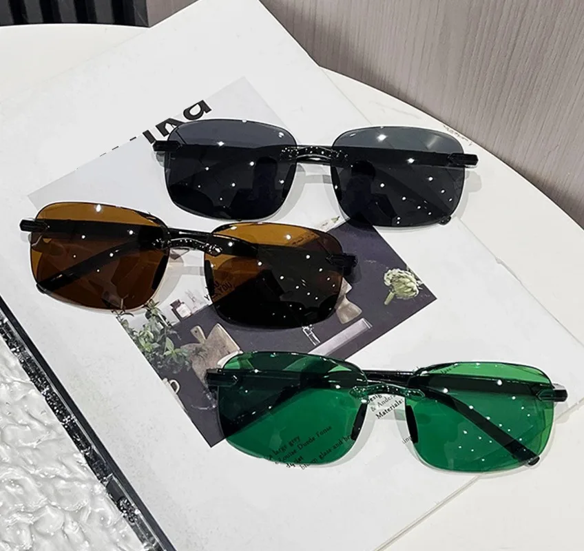 Rimless Stylish Trendy Sunglas - Gaming Accessories Rack review and price